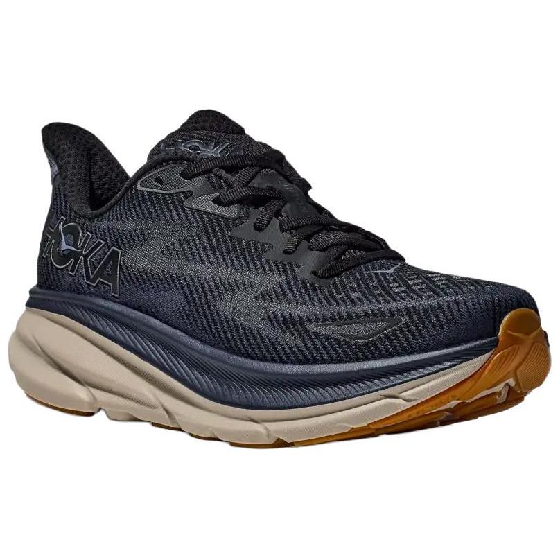 Мужские кроссовки HOKA ONE Clifton 9 (черно-коричневые) — фото 5