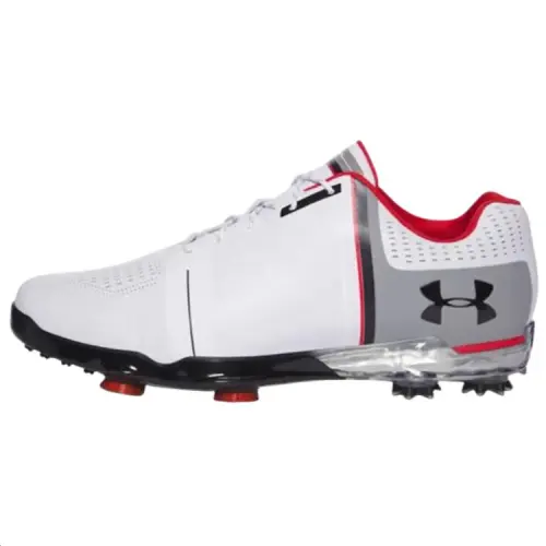 Under Armour Spieth One Wide Golf Cleat 'White Black Red'