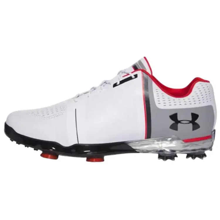 Under Armour Spieth One Wide Golf Cleat 'White Black Red'