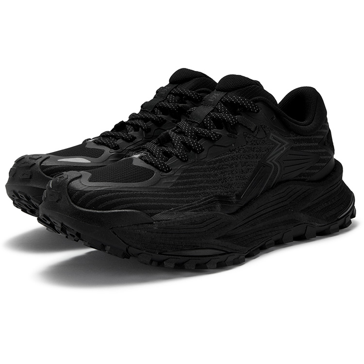 361° Wu Xia 2 Cushioning, Wear Resistant Low top Casual Running Shoes Men’s Black Charcoal Gray