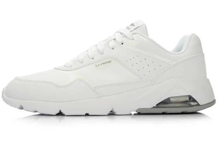 Li Ning Cushioning Low top Running Shoes Men's White Half Length Air Cushion