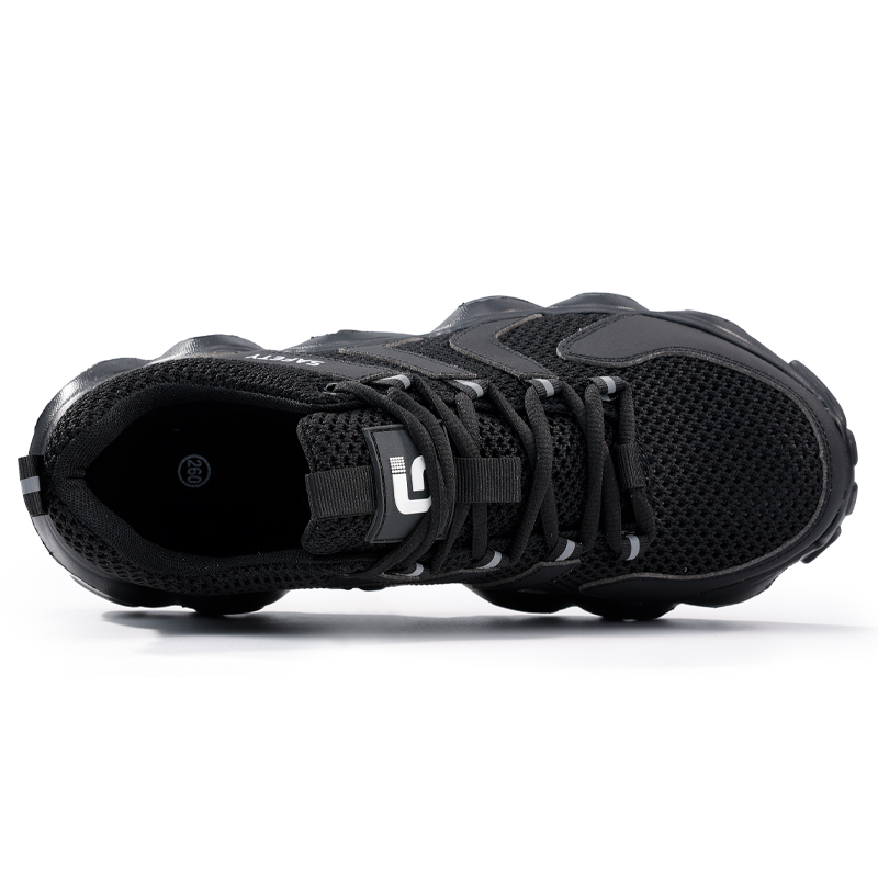 LANOUDUN Breathable Impact Resistant Height Increasing Low top Outdoor Shoes Unisex Black