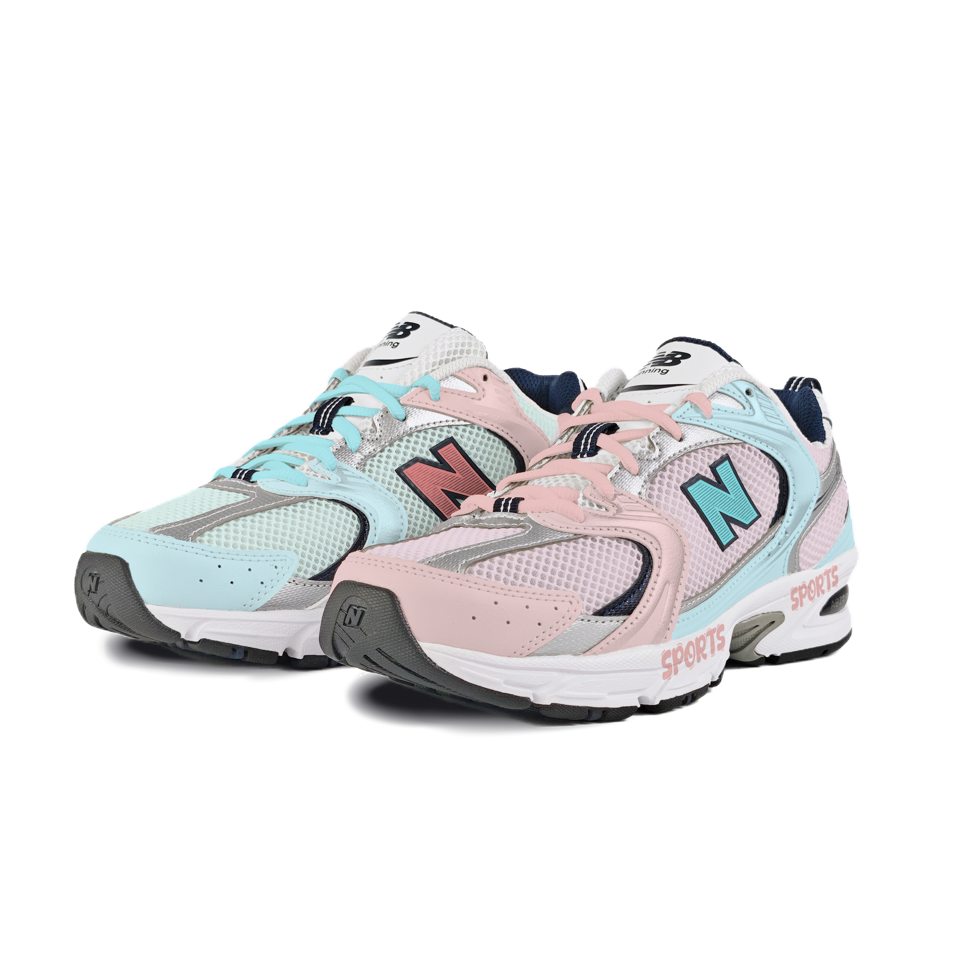 New Balance NB 530 Abrasion Resistant Low top Running Shoes Unisex Blue Pink