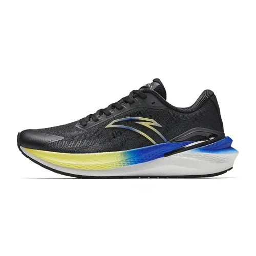 Anta Running Collection Slip Resistant Abrasion Resistant Low top Casual Running Shoes Men's Black Blue Yellow