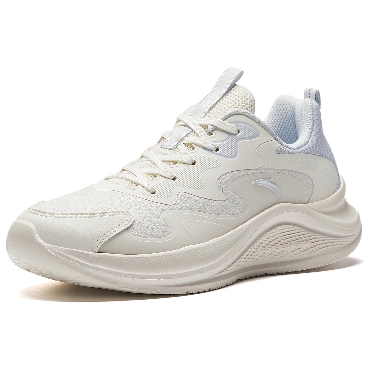 Anta Cushioning Abrasion Resistant Lightweight Height Increasing Low top Casual Running Shoes Women’s White Purple