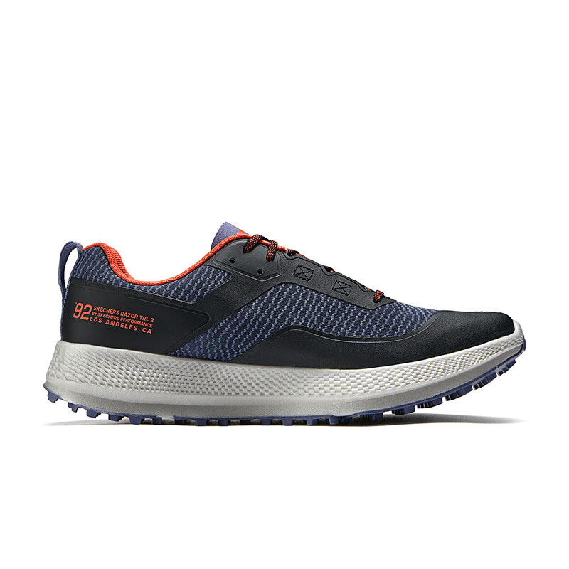 Skechers Comfortable Cushioning, Wear Resistant Low top Running Shoes Men’s Black Orange