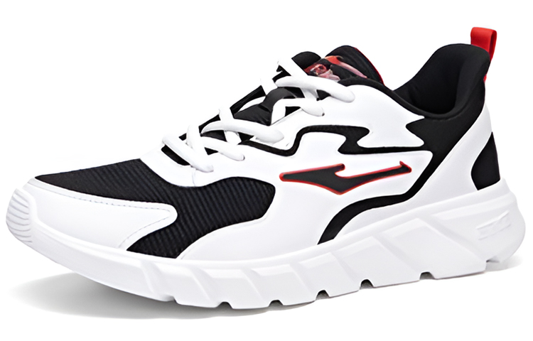Erke Breathable Low top Running Shoes Men’s White Black