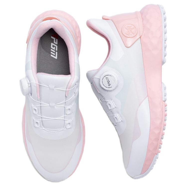 PGM Classic And Versatile Waterproof Height Increasing Low top Golf Shoes Women’s Butterfly Multicolor Pink