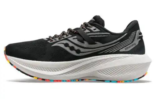 Saucony Triumph 20 Comfortable Cushioning Slip Resistant Low top Running Shoes Men's Black