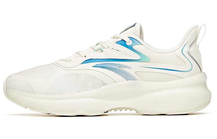 Anta Cushioning Slip Resistant Abrasion Resistant Breathable Low top Running Shoes Men’s White Blue