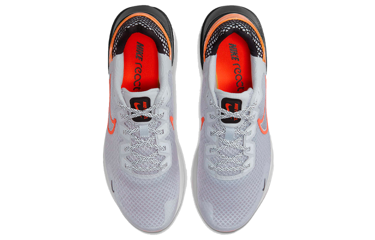 Мужские кроссовки Nike Legend React 3 (серый / черный / оранжевый) — Серый / чёрный / оранжевый — фото 4