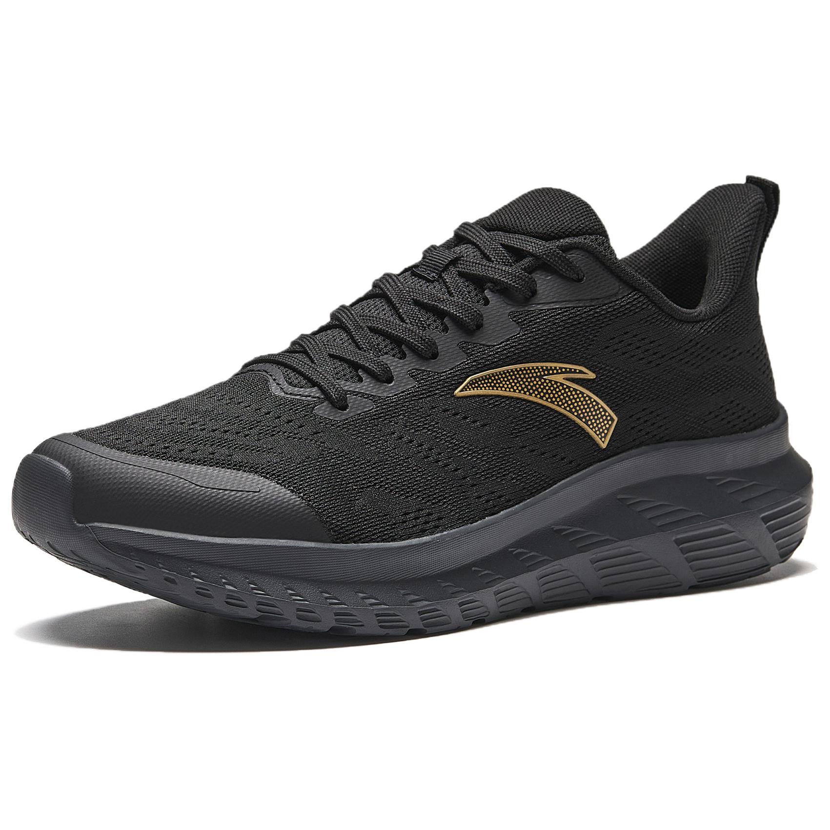 Anta Cushioning Slip Resistant Cushioning Slip Resistant Low top Casual Running Shoes Men’s Black Gold