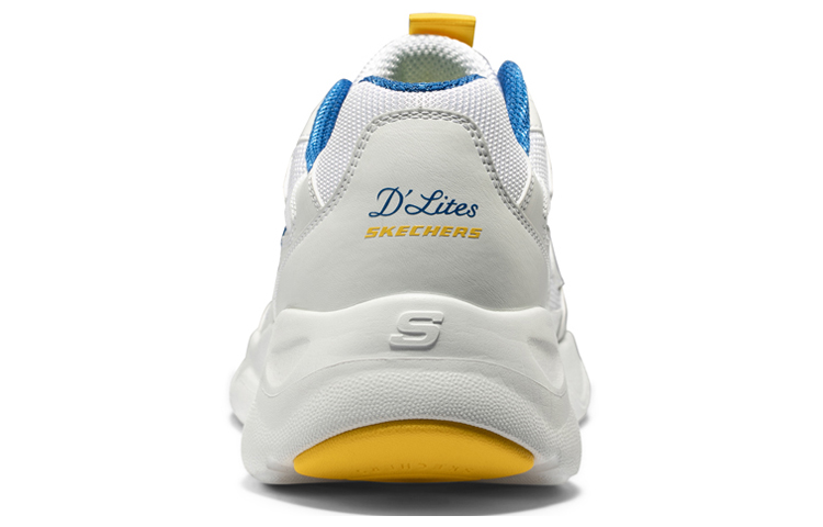 Мужские кроссовки Skechers D'Lites (бело-желто-синие) — фото 3