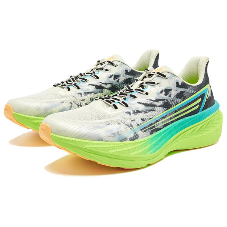 QIAODAN Breathable Height Increasing Low top Casual Running Shoes Men’s White Black Green