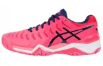 Asics Gel Resolution 7 Low top Running Shoes Women's Pink White