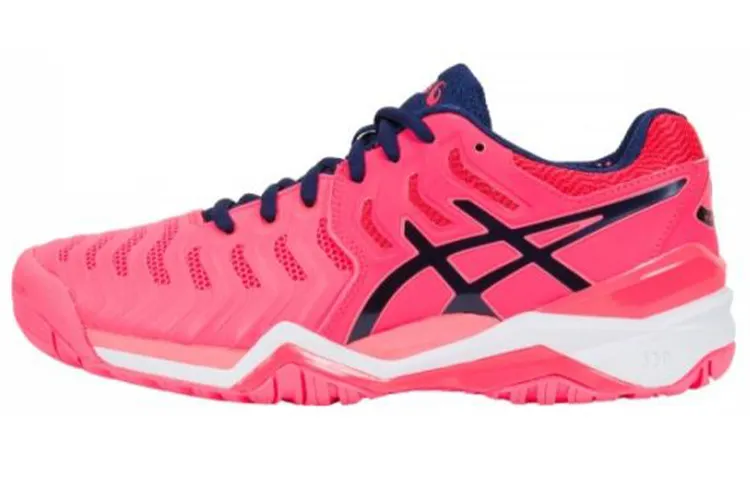 Asics Gel Resolution 7 Low top Running Shoes Women's Pink White