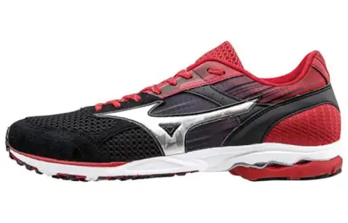 Mizuno Wave Spacer Dyna Cushioning Low top Running Shoes Men's Black Red