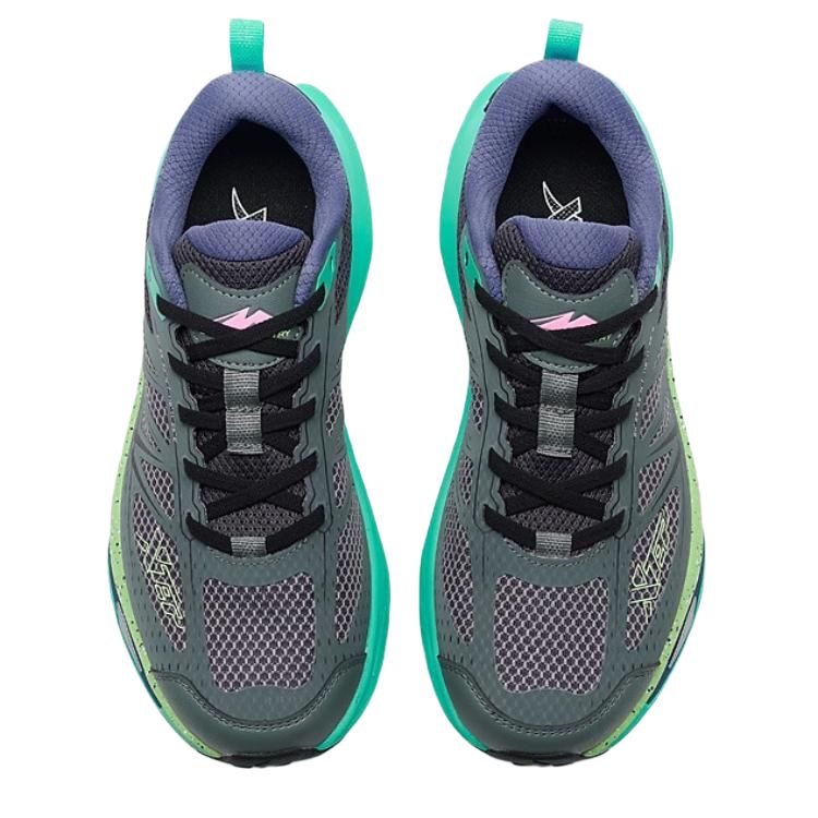 XTEP Fabric Cushioning Slip Resistant Lightweight Low top Casual Running Shoes Women’s Phantom Gray