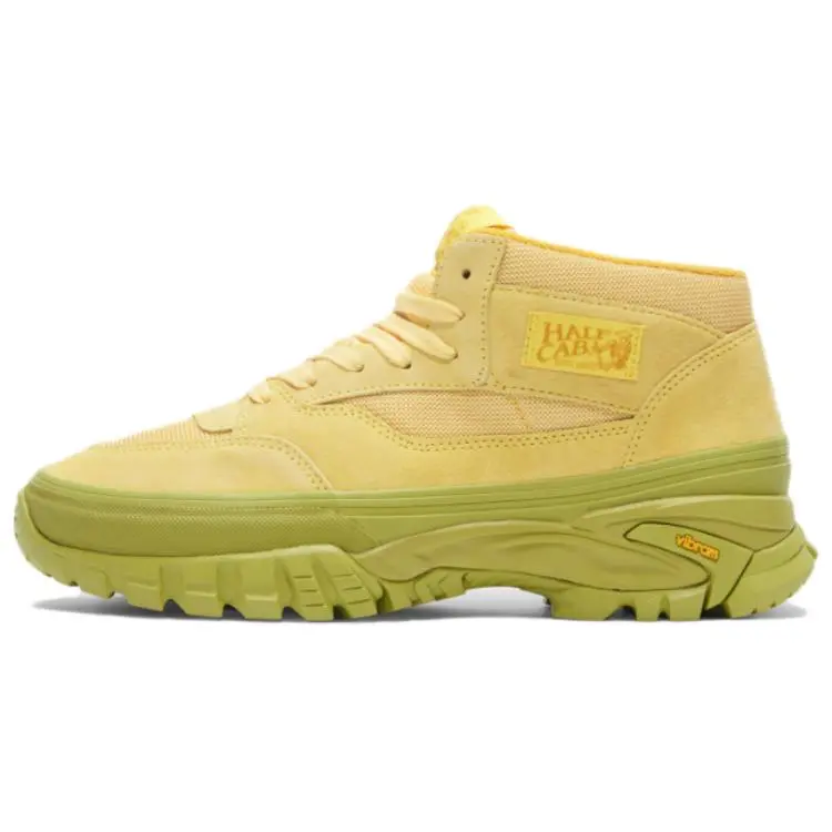 Vans Mid top Outdoor Shoes Unisex Yellow Green