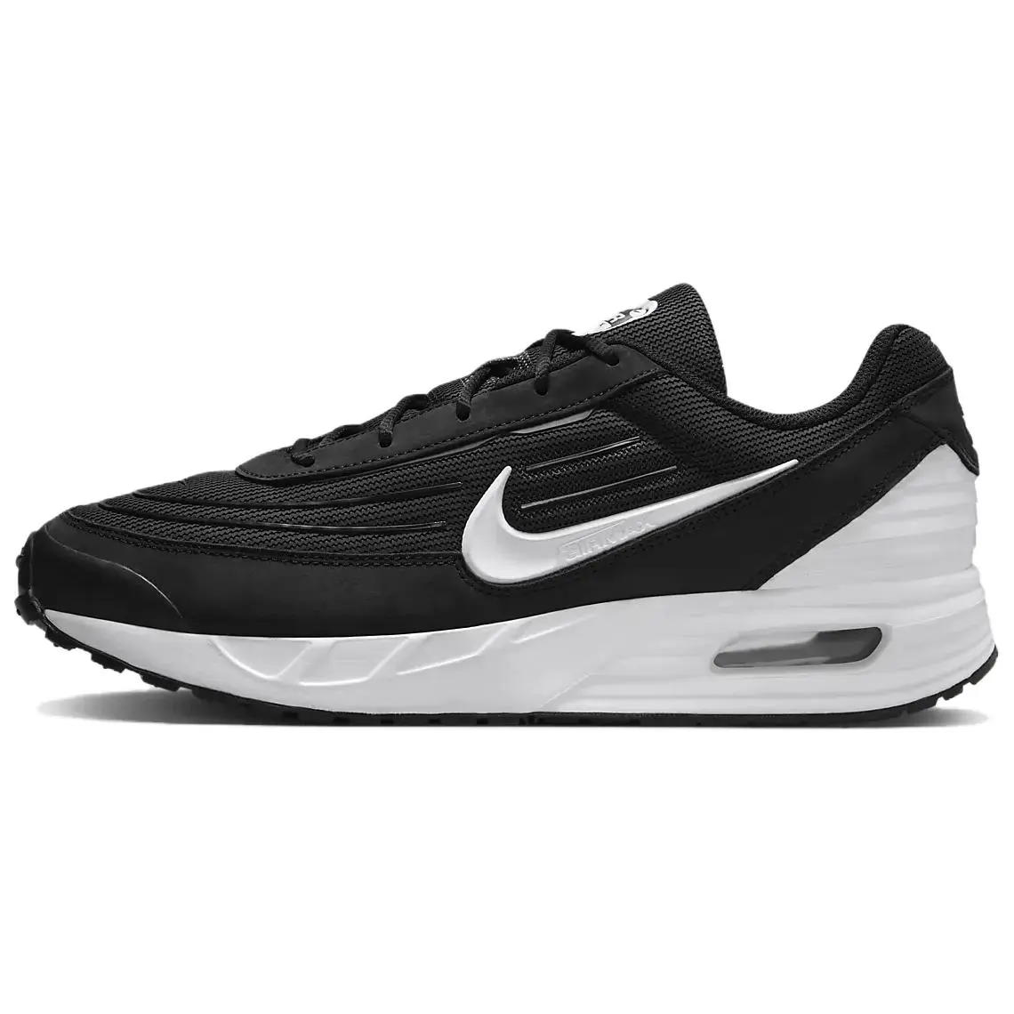 Nike AIR MAX VERSE Textile, Leather Comfortable Breathable Low top Running Shoes Men's Black