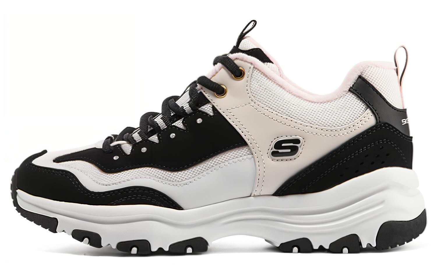 Skechers I Conik Fabric Low top Chunky Sneakers Women's Black White Pink