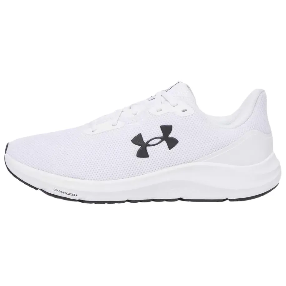 Under Armour Charged Pursuit 4 Slip Resistant Abrasion Resistant Low top Casual Running Shoes Men's White