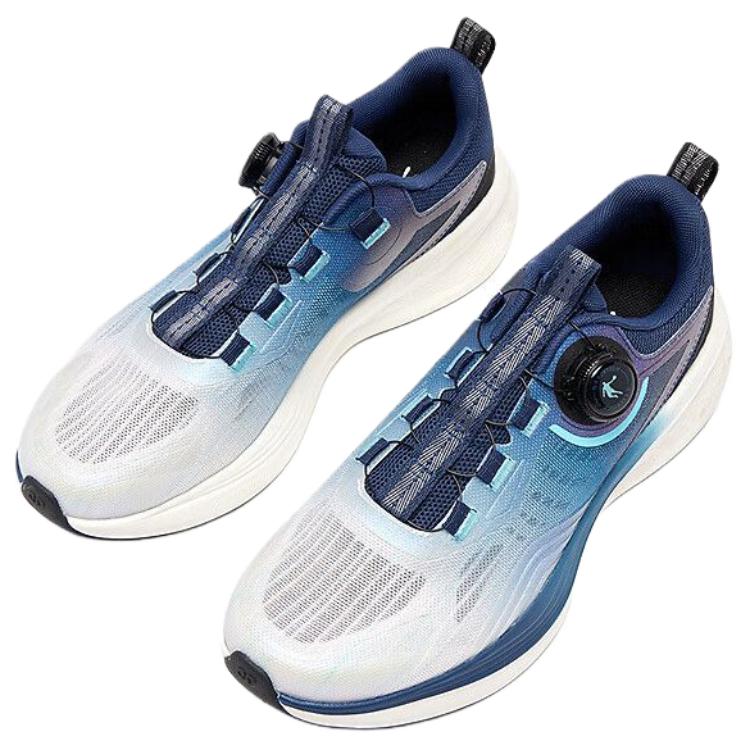 QIAODAN Cushioning Abrasion Resistant Lightweight Low top Casual Running Shoes Men’s Blue White