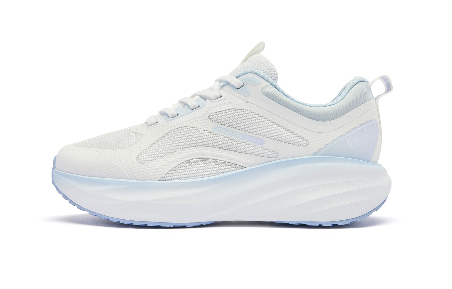 QIAODAN Abrasion Resistant Breathable Low top Casual Running Shoes Women’s White Blue