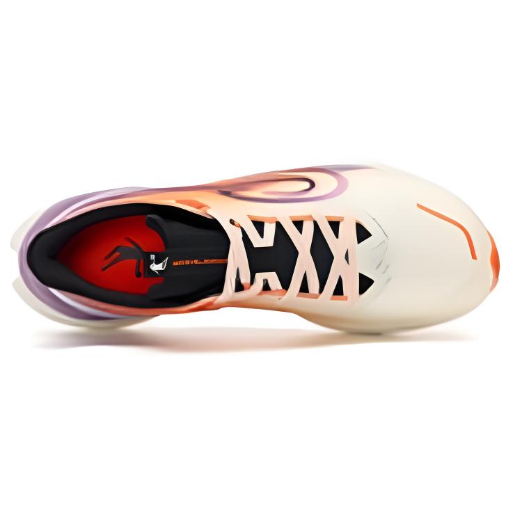 QIAODAN Slip Resistant And Breathable Support Low top Casual Running Shoes Men’s Ivory White Dragon Flame Orange