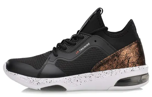 Li Ning Comfortable Textile, Synthetic Leather Cushioning Slip Resistant Abrasion Resistant Support Coverage Low top