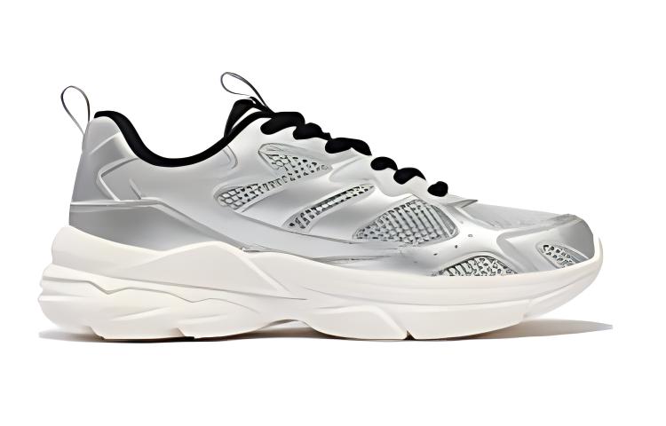 361° Abrasion Resistant Breathable Low top Running Shoes Women’s White Silver