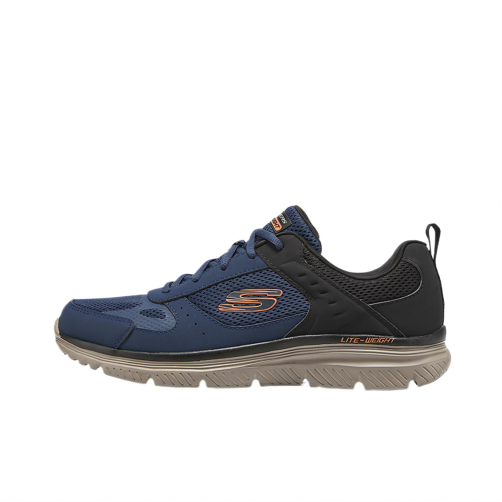 Skechers SPORT MENS Abrasion Resistant Low top Outdoor Shoes Men’s Blue Orange
