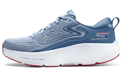 Skechers Cushioning, Wear Resistant Low top Running Shoes Men's Light Blue
