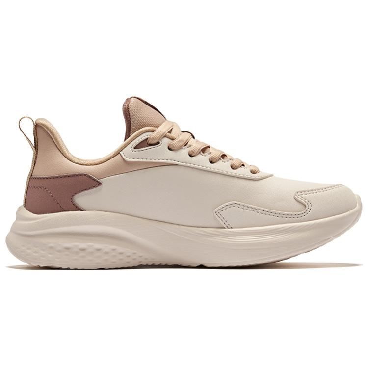Erke Cushioning Slip Resistant Abrasion Resistant Waterproof Low top Running Shoes Women’s Eggnog Gray Oat