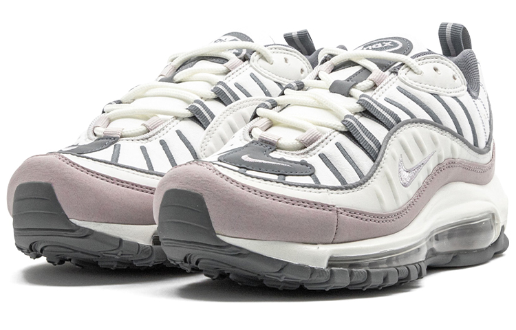 Женские кроссовки Nike Air Max 98 (бело-розовые) — Белый / розовый — фото 2