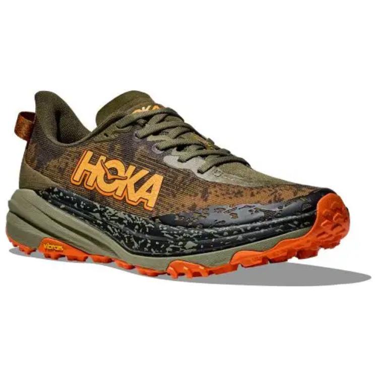HOKA ONE ONE Speedgoat 6 Soft And Comfortable Slip Resistant Abrasion Resistant Low top Running Shoes Men’s Olive