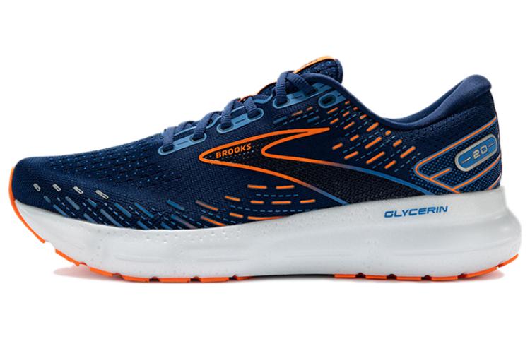 Brooks Brooks Glycerin 20 Everyday Comfort Fabric Anti-Slip Wear-Resistant Low-Top Running Shoe Men's Blue Orange