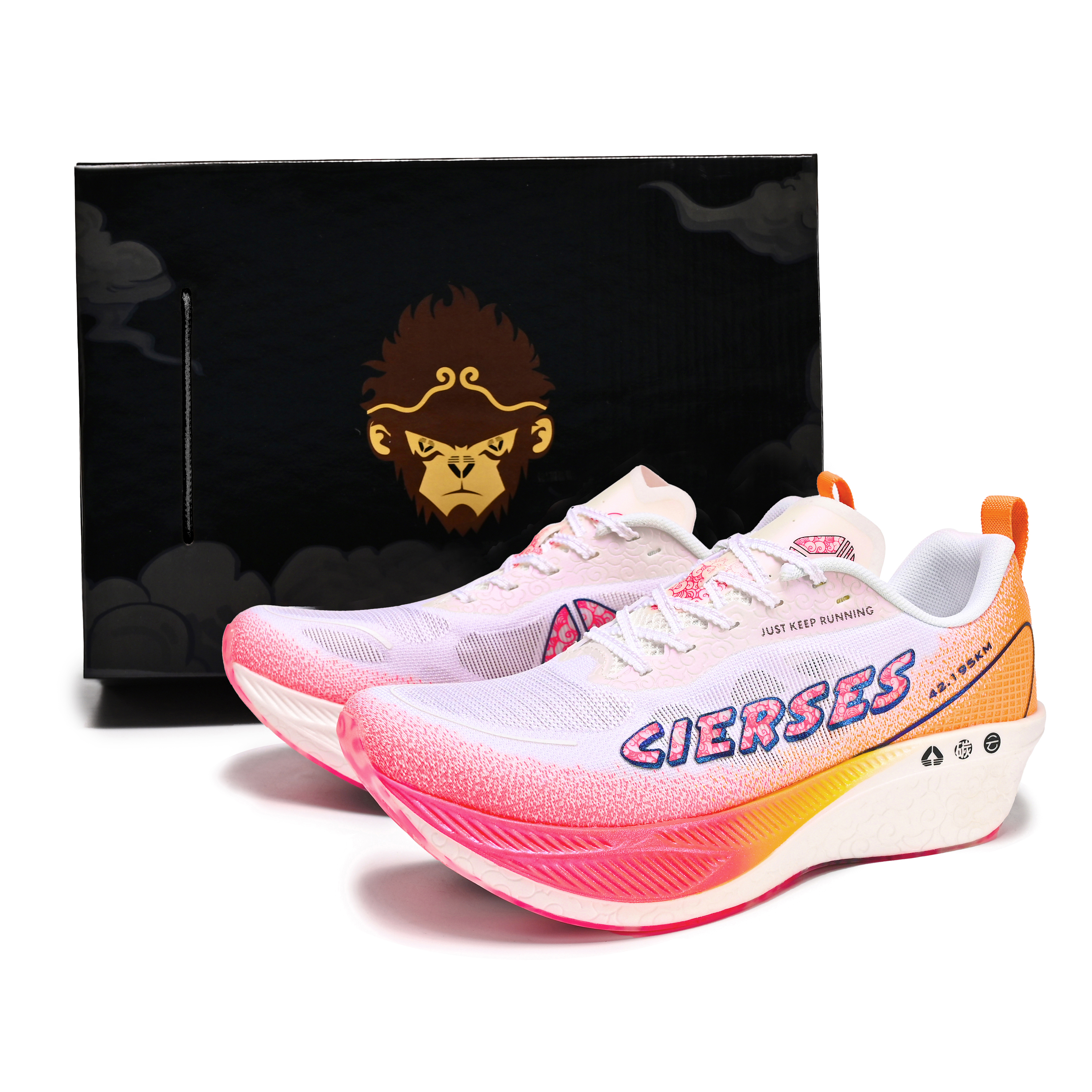 CIERSES Low top Running Shoes Unisex Fluorescent Melon Orange