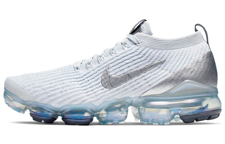 Женские кроссовки Nike Nike VaporMax Flyknit 3.0 OG (бело-серебристые)