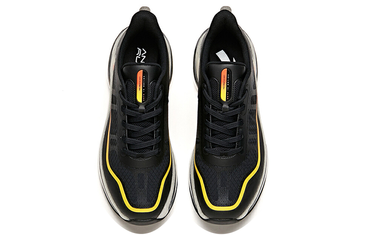 Anta Cushioning Slip Resistant Abrasion Resistant Breathable Low top Running Shoes Men’s Black White