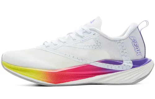 PEAK Cushioning Anti-Slip And Wear-Resistant Rebound Low-Top Running Shoes Men's Large White Purple