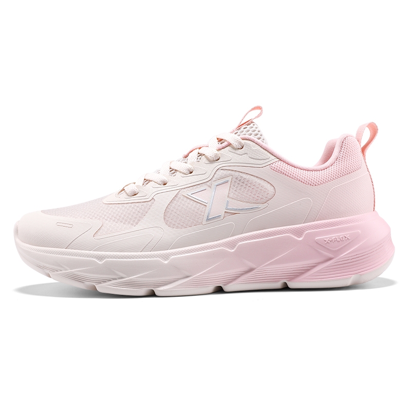 XTEP Breathable And Resilient Low top Casual Running Shoes Women’s White Pink
