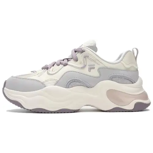 FILA FUSION BUBBLE Bubbles Shoes Textile, Synthetic Leather Low top Chunky Sneakers Women's Light Gray