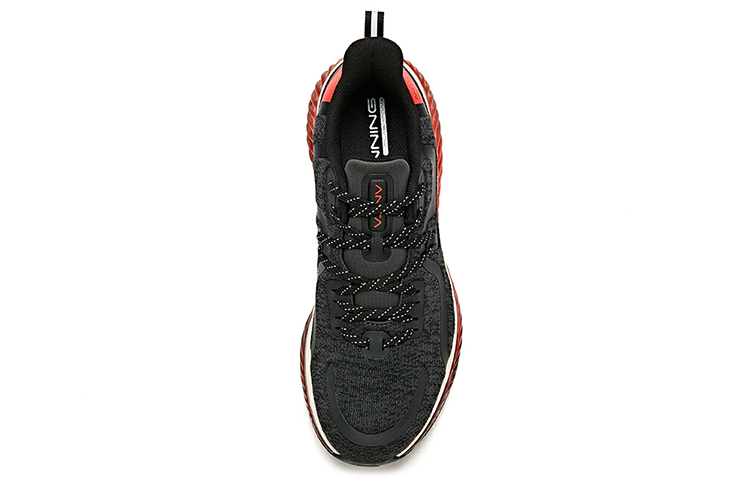 Anta Cushioning Slip Resistant Abrasion Resistant Breathable Low top Running Shoes Men’s Black Red