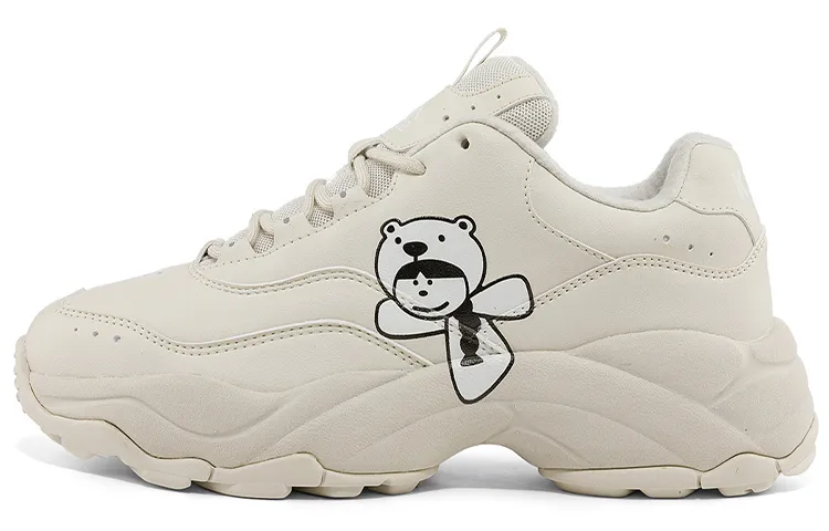 Kappa Textile, Synthetic Leather Abrasion Resistant Low top Chunky Sneakers Women's Khaki