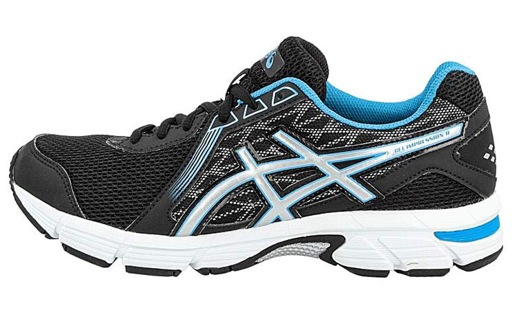 Asics Gel Impression 8 Mesh Abrasion Resistant Low top Running Shoes Men's Black Silver