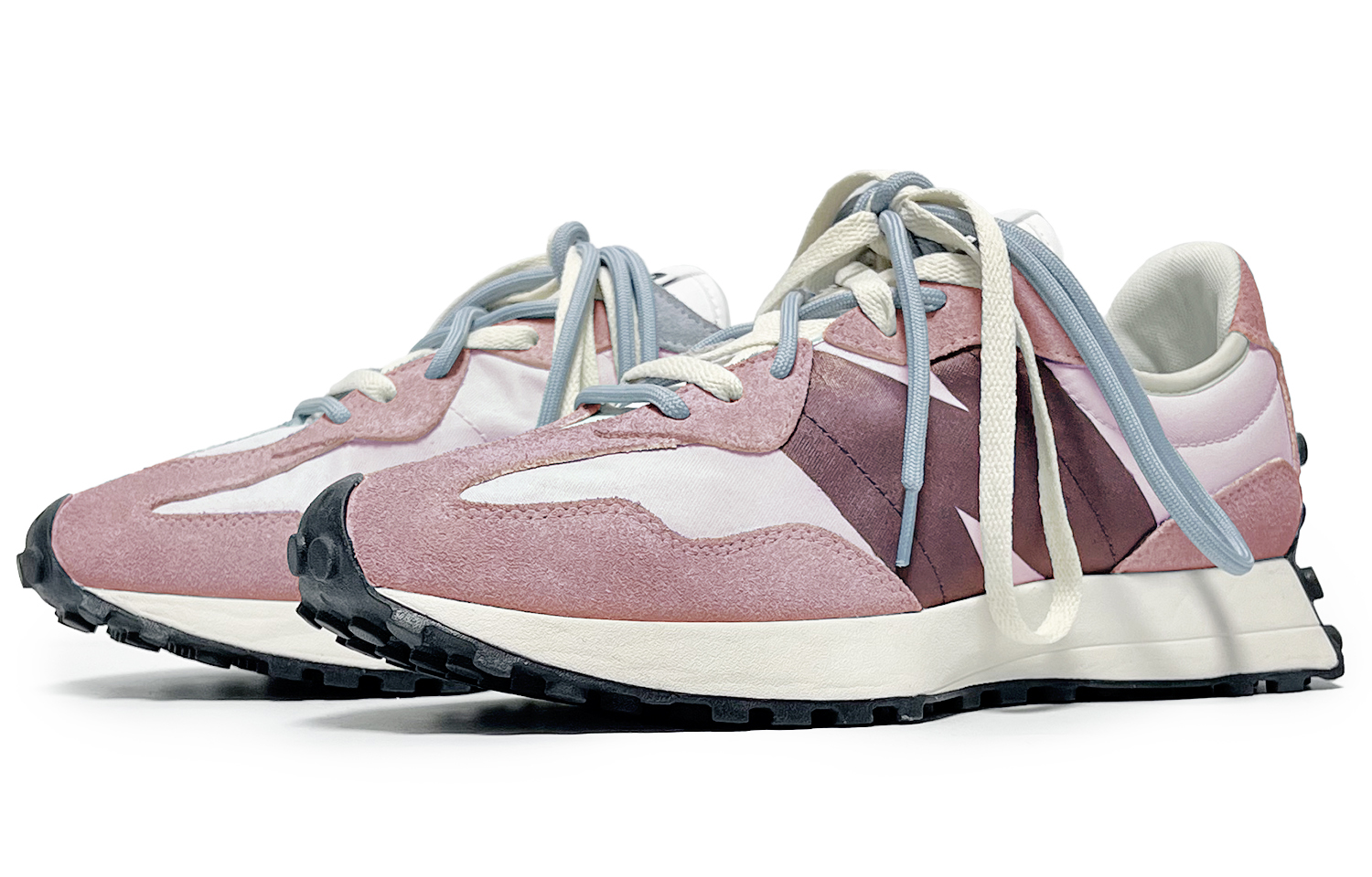 New Balance NB 327 Textile, Synthetic Leather Abrasion Resistant Low top Running Shoes Unisex Pink