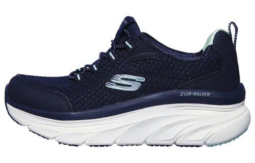 Skechers D'lux Walker Fashion Cushioning, Wear Resistant Low top Running Shoes Women's Blue White
