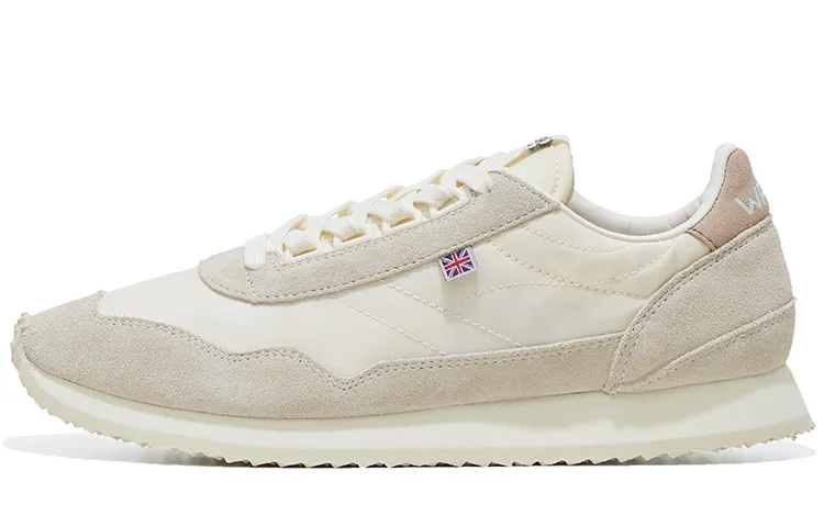 Norman Walsh Suede Cushioning Slip Resistant Abrasion Resistant Low top Running Shoes Unisex White Beige