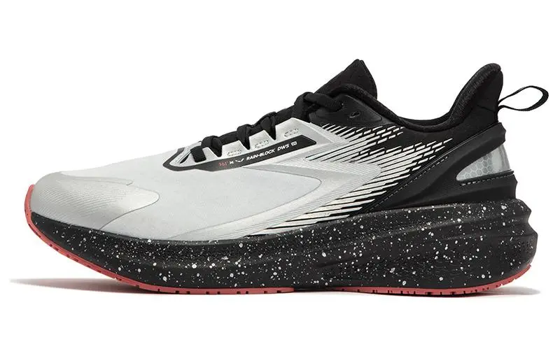 361° Rain Screen Cushioning Lightweight Low top Training Long Distance Running Sprint Running Shoes Men's White Black